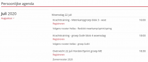 Persoonlijke agenda